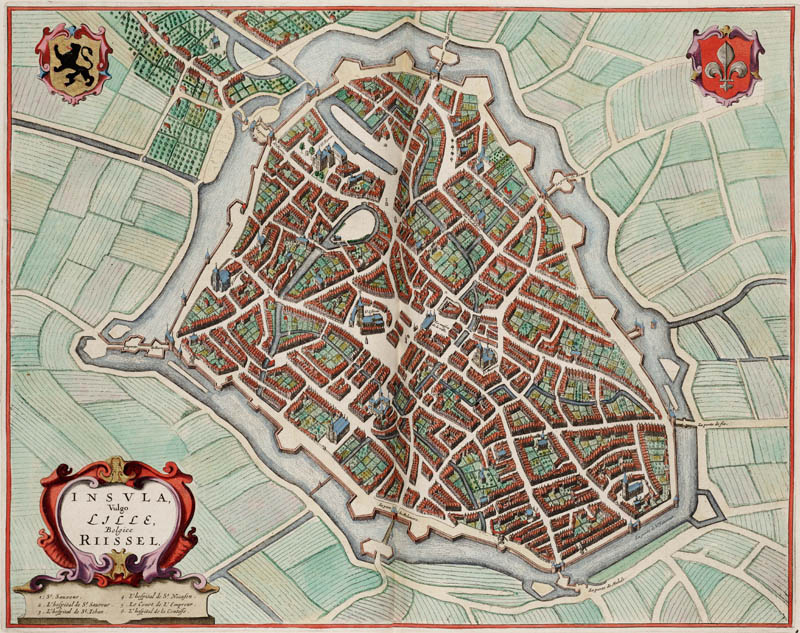 Lille (Rijssel) 1649 Blaeu